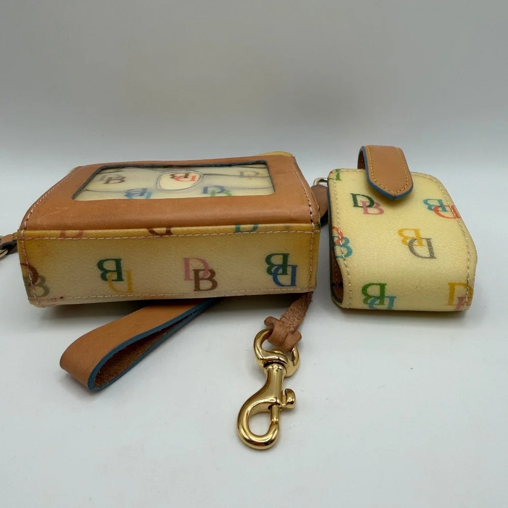 Dooney & Bourke It Bag Multi-Color DB Monogram Belt Loop Cell Phone Case Pouch